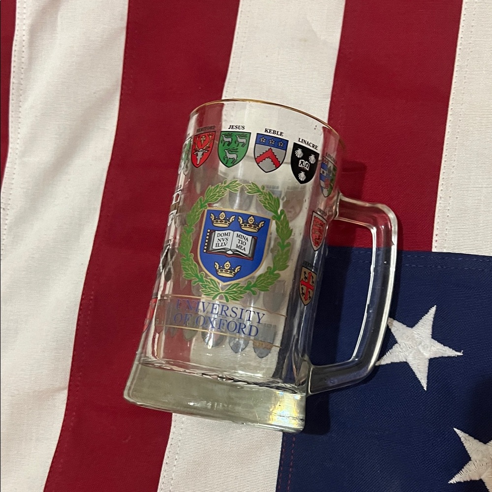 University of Oxford Glass Beer Mug